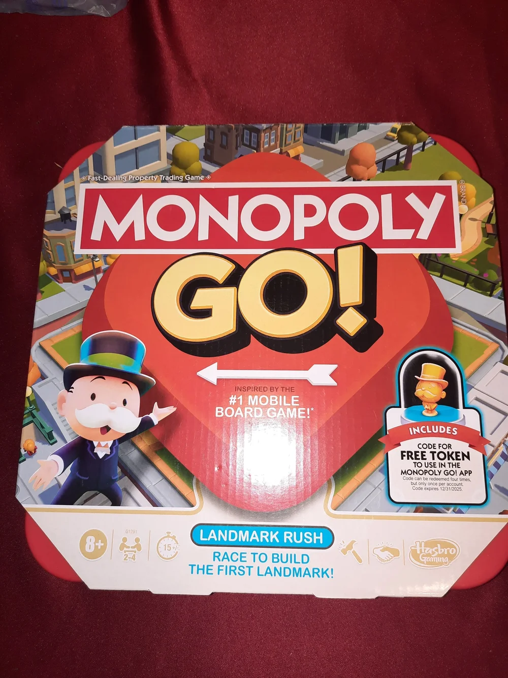 Hasbro Monopoly GO! Board Game - Red, Yellow, Blue